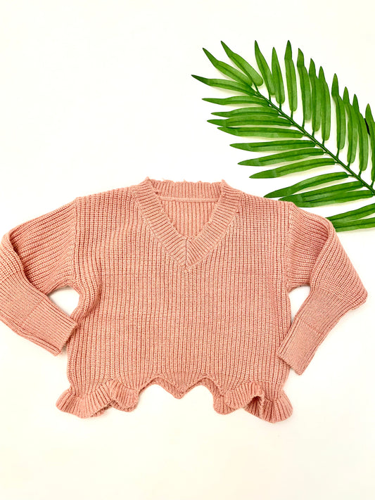 'Rosy Pink' Knit Sweater