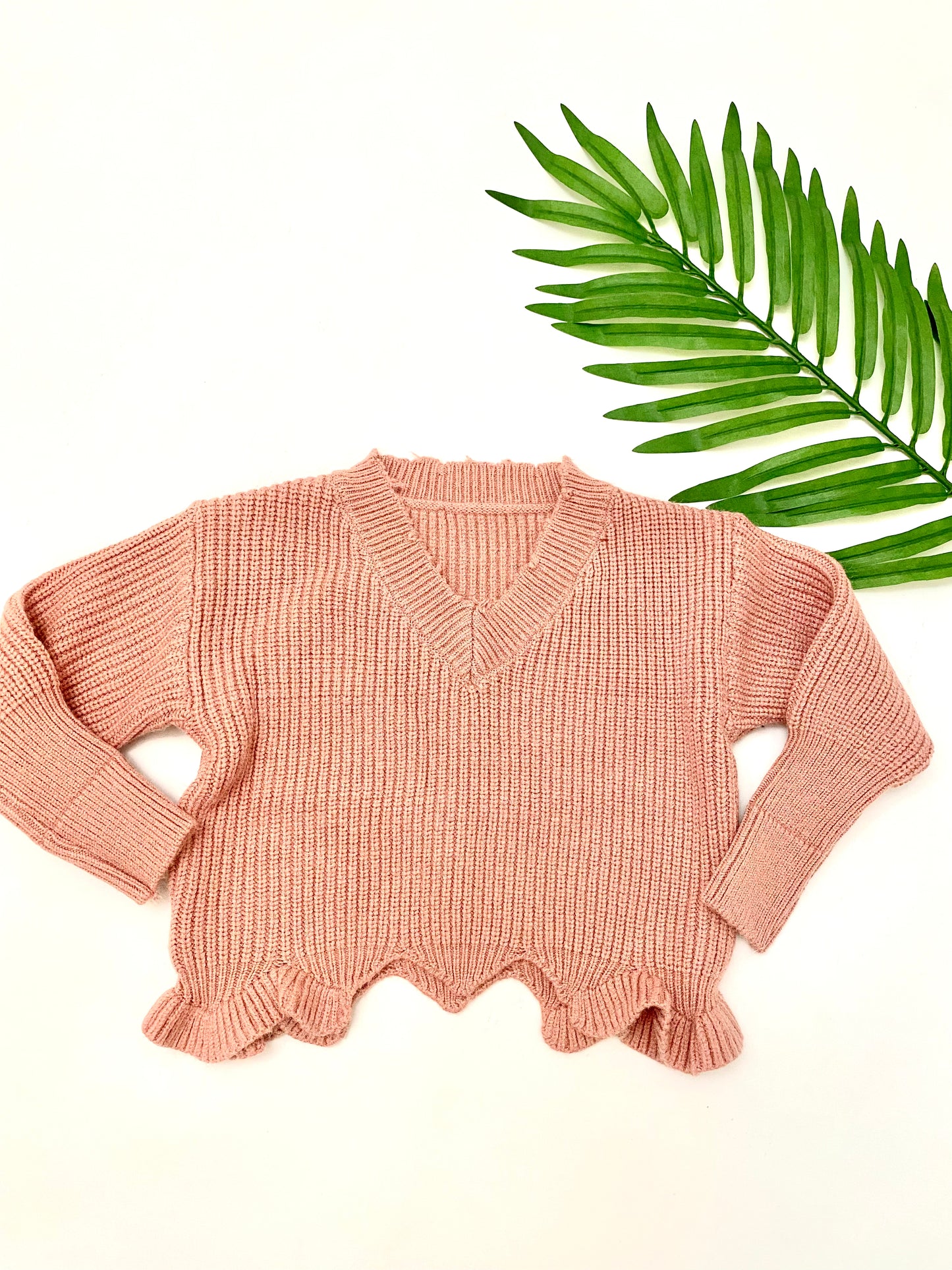 'Rosy Pink' Knit Sweater