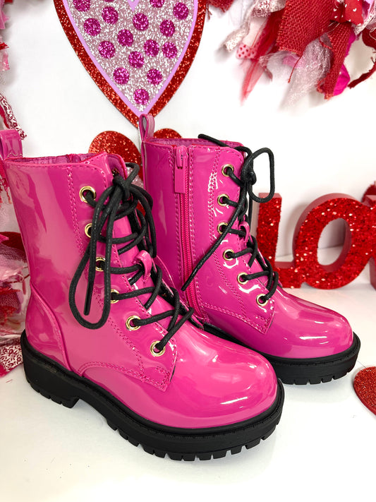 Pink & Black Boots