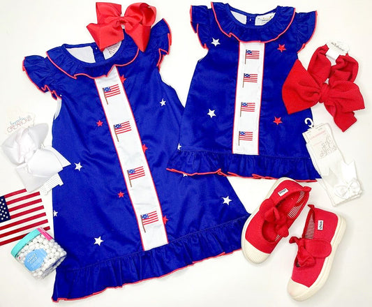Babeeni Navy Stars and Stripes Dress
