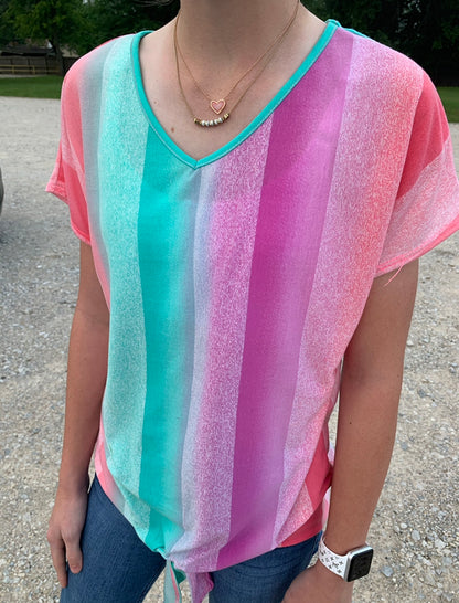 BomBom Neon Striped Tee