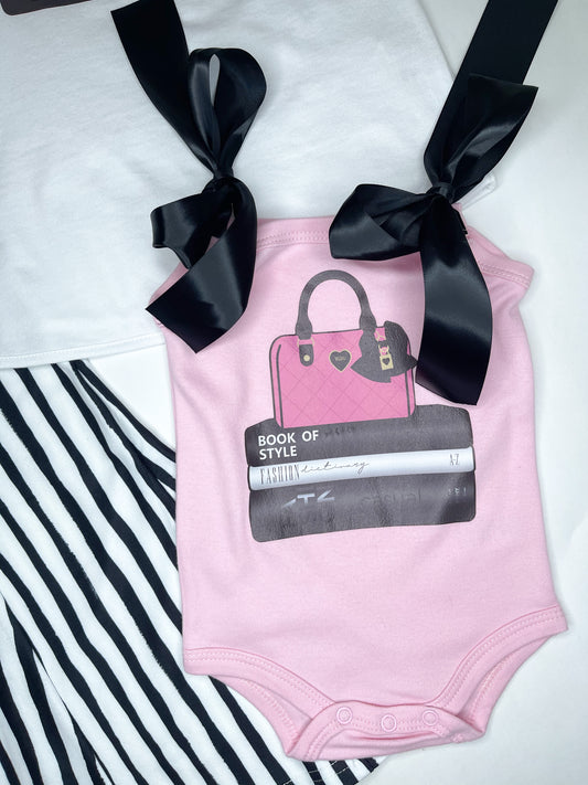 The Good Girls Tee Baby Pink Book of Styles Onesies