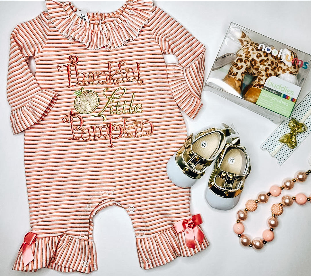 Bonnie Jean 'Thankful Little Pumpkin' Romper