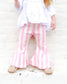 Bailey's Blossoms 'Landry' Pink & White Stripe Bell Bottoms