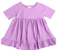 Lele For Kids Lilac Ruffle Back Top