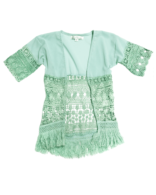 Bailey's Blossom's Mint Lace Cardigan