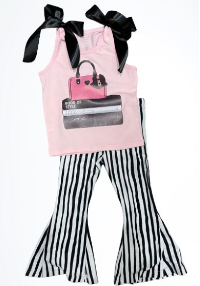 The Good Girl Tees Pink Book Of style W/ black Ribbon