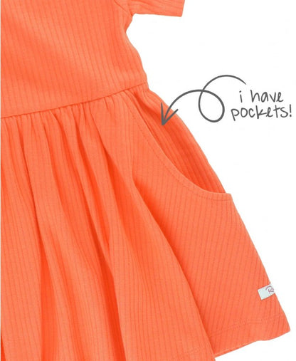 Ruffle Butts Sunset Ribbed Twirl Dress