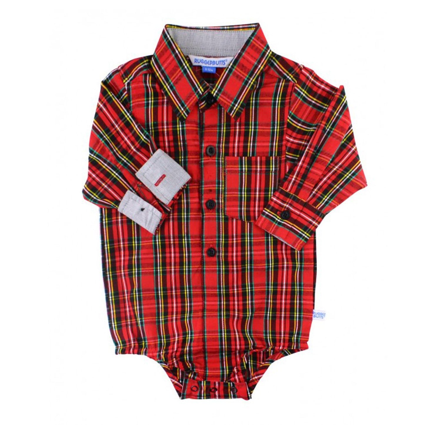 RuggedButts 'Tristan' Plaid Button Up Romper