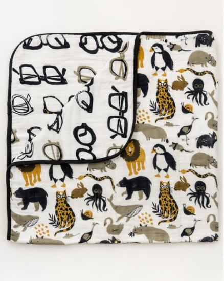 Clementine Kids Zoology Reversible Quilt